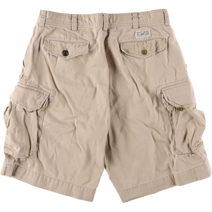 Ralph Lauren POLO by Ralph Lauren cargo shorts, short pants, men's size w34 cotton Beige type Vintage Second Hand