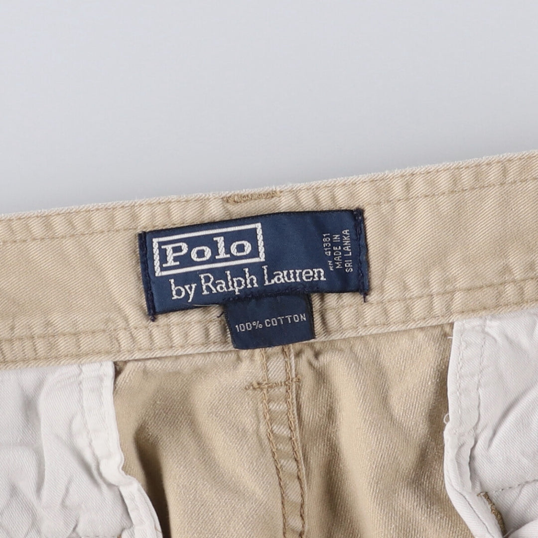 Ralph Lauren POLO by Ralph Lauren cargo shorts, short pants, men's size w34 cotton Beige type Vintage Second Hand