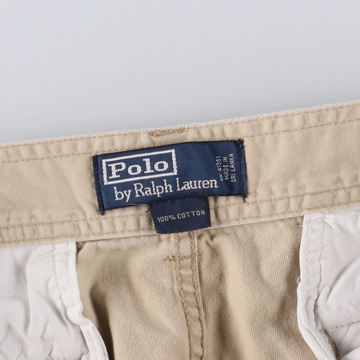 Ralph Lauren POLO by Ralph Lauren cargo shorts, short pants, men's size w34 cotton Beige type Vintage Second Hand
