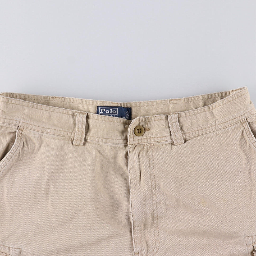 Ralph Lauren POLO by Ralph Lauren cargo shorts, short pants, men's size w34 cotton Beige type Vintage Second Hand