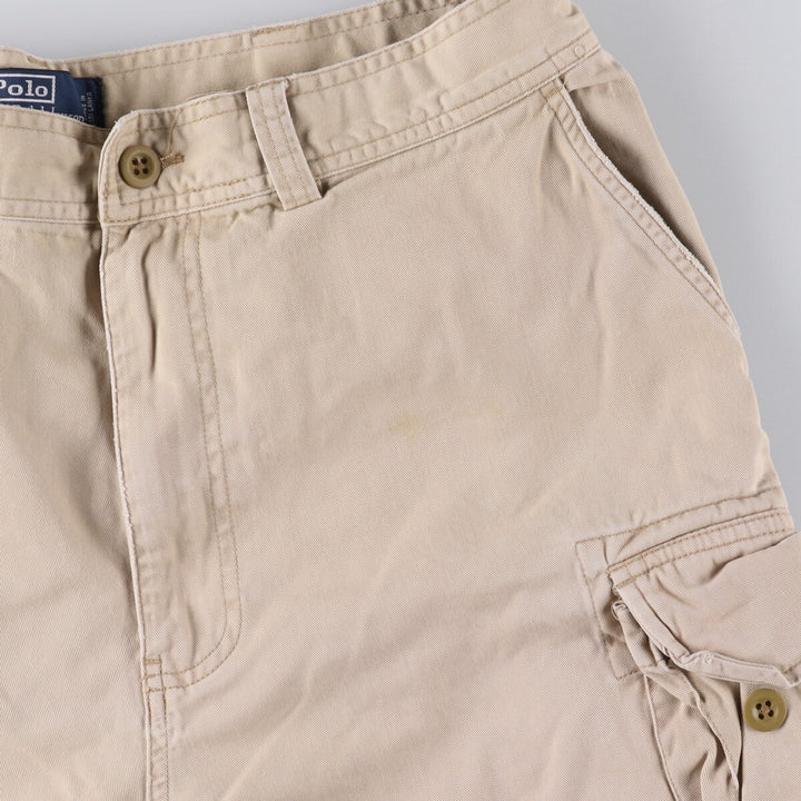 Ralph Lauren POLO by Ralph Lauren cargo shorts, short pants, men's size w34 cotton Beige type Vintage Second Hand