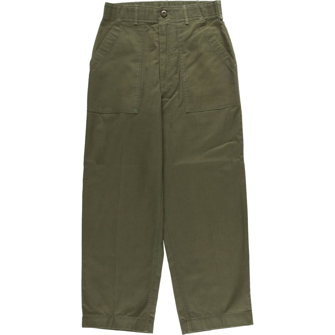 1980'S US Military Baker Pants, Made in USA, Size 30x31, Women's L (W28) cotton Khaki type Vintage Second Hand