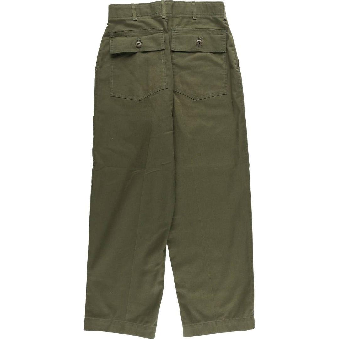 1980'S US Military Baker Pants, Made in USA, Size 30x31, Women's L (W28) cotton Khaki type Vintage Second Hand