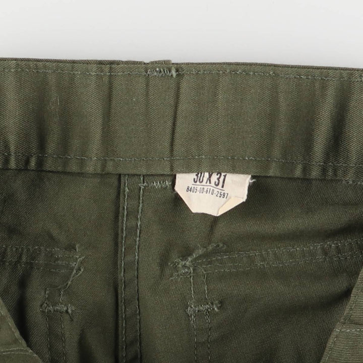 1980'S US Military Baker Pants, Made in USA, Size 30x31, Women's L (W28) cotton Khaki type Vintage Second Hand