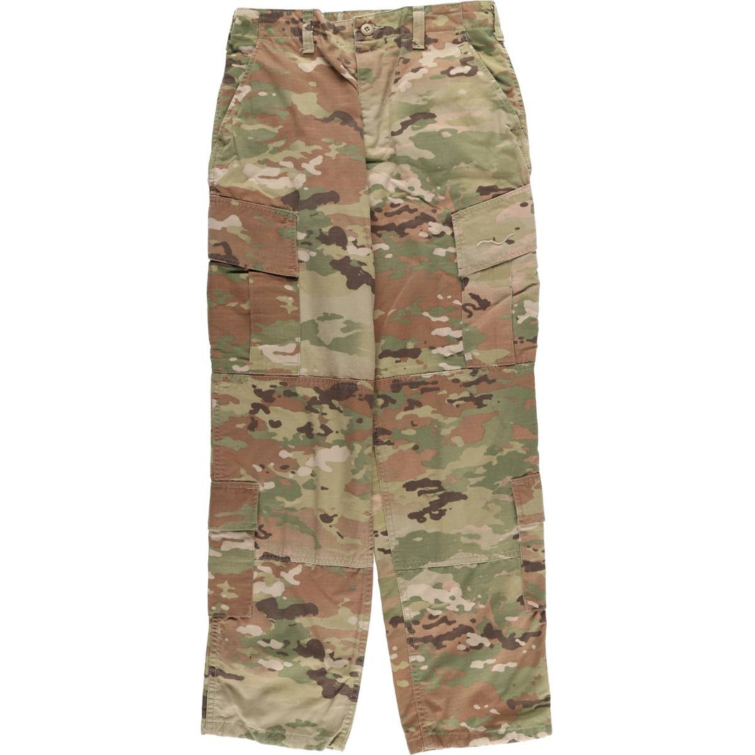 Genuine US military camouflage pattern multicam camo ripstop military cargo pants combat pants small regular men's w32 equivalent unclear Khaki type Vintage Second Hand