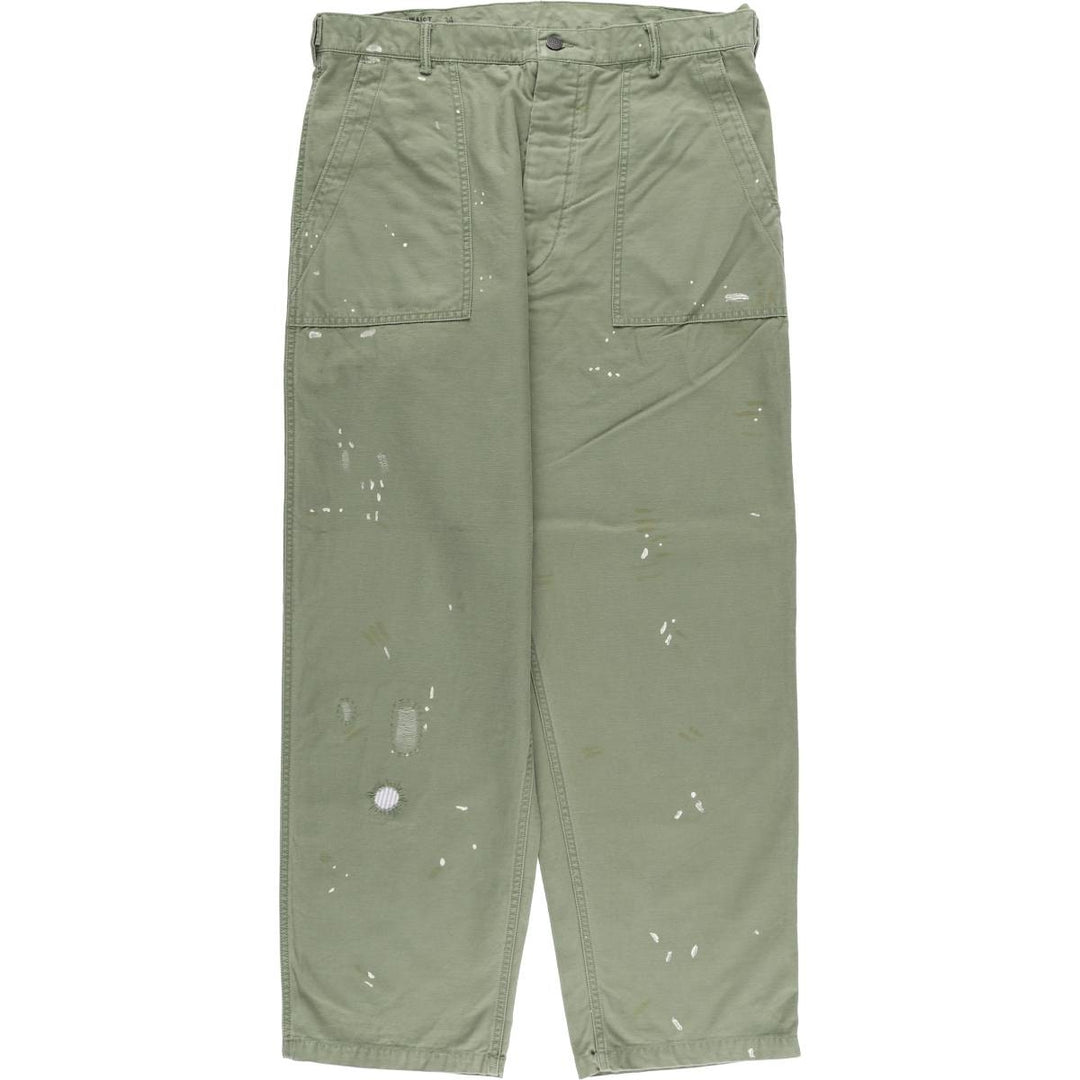 Ralph Lauren POLO RALPH LAUREN RELAXED FIT Paint Military Baker Pants Men's W37 equivalent cotton Khaki type sage green Vintage Second Hand