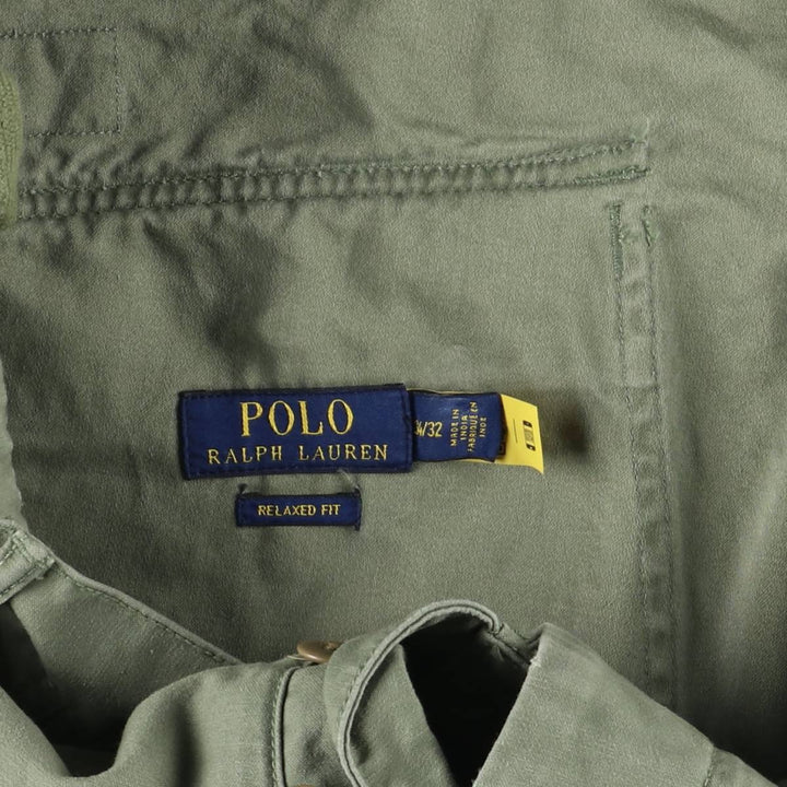 Ralph Lauren POLO RALPH LAUREN RELAXED FIT Paint Military Baker Pants Men's W37 equivalent cotton Khaki type sage green Vintage Second Hand