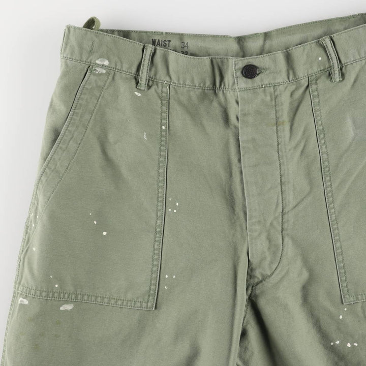 Ralph Lauren POLO RALPH LAUREN RELAXED FIT Paint Military Baker Pants Men's W37 equivalent cotton Khaki type sage green Vintage Second Hand