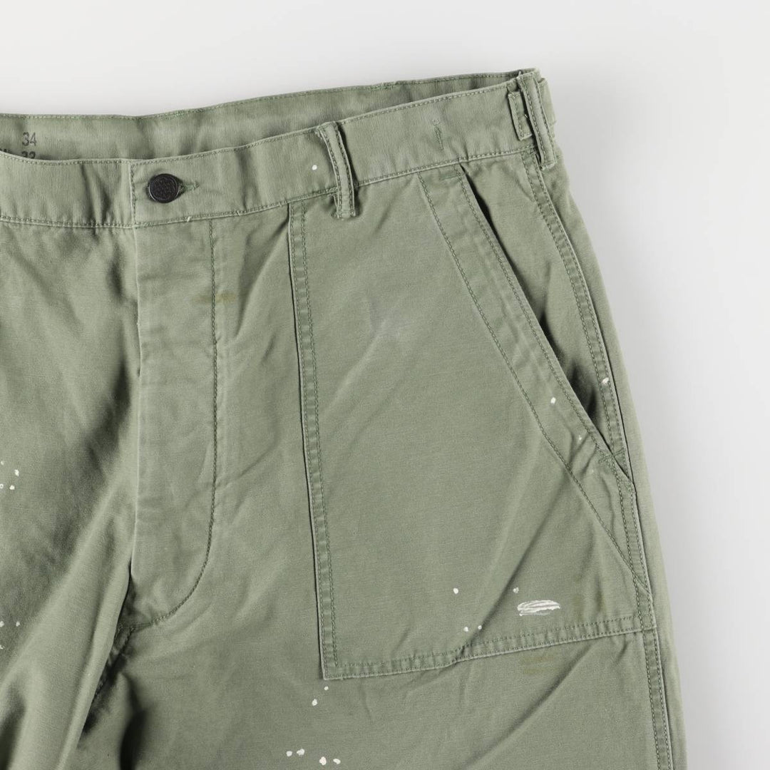 Ralph Lauren POLO RALPH LAUREN RELAXED FIT Paint Military Baker Pants Men's W37 equivalent cotton Khaki type sage green Vintage Second Hand