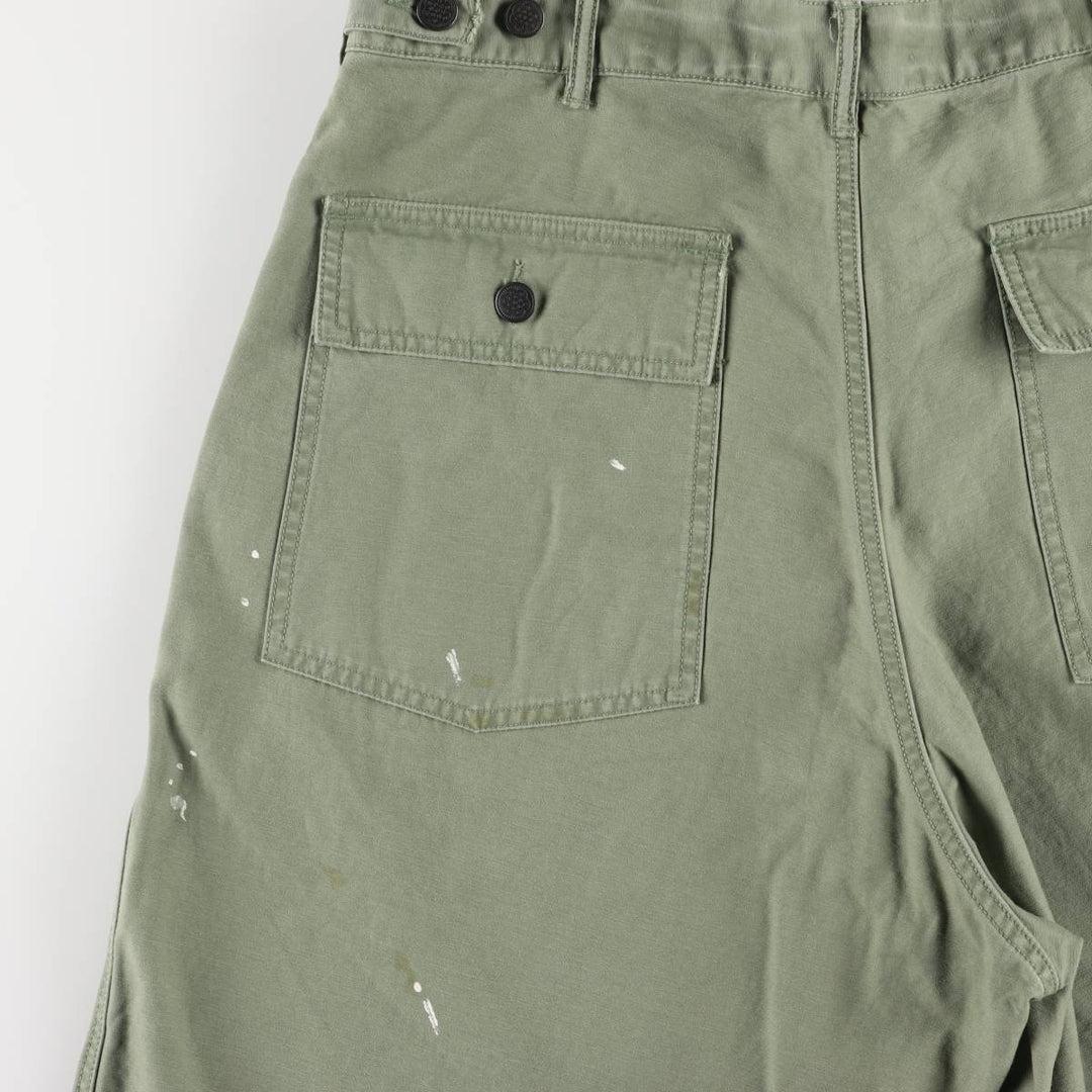Ralph Lauren POLO RALPH LAUREN RELAXED FIT Paint Military Baker Pants Men's W37 equivalent cotton Khaki type sage green Vintage Second Hand