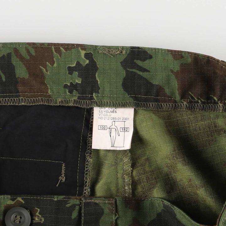 Camouflage Ripstop Military Cargo Pants Combat Pants 182 cotton Khaki type Vintage Second Hand