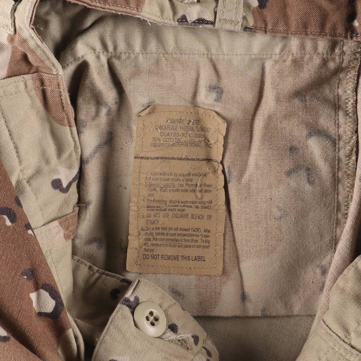 1990'S US Military 6C Dessert Chocolate Chip Camo Military Cargo Pants, Combat Pants, Small-Long, Men's, Size W31 cotton Beige type Vintage Second Hand