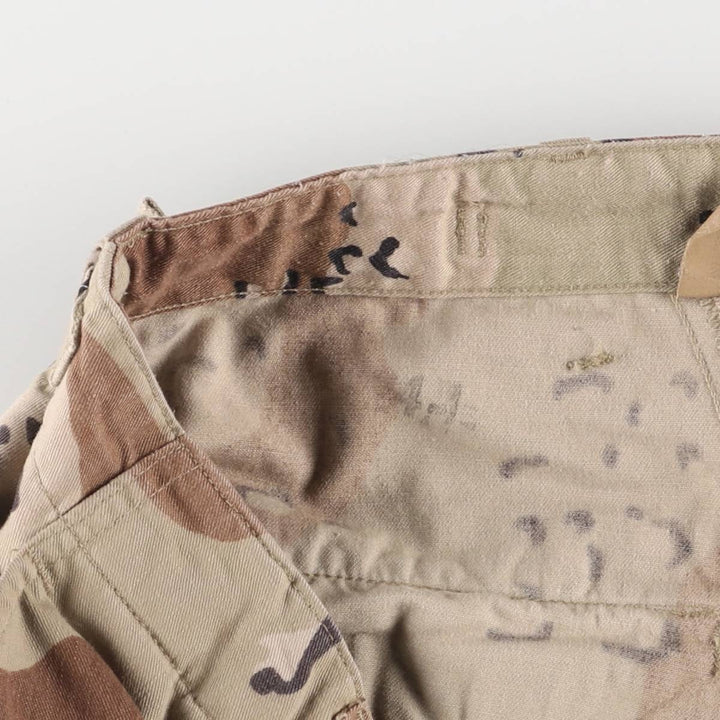 1990'S US Military 6C Dessert Chocolate Chip Camo Military Cargo Pants, Combat Pants, Small-Long, Men's, Size W31 cotton Beige type Vintage Second Hand