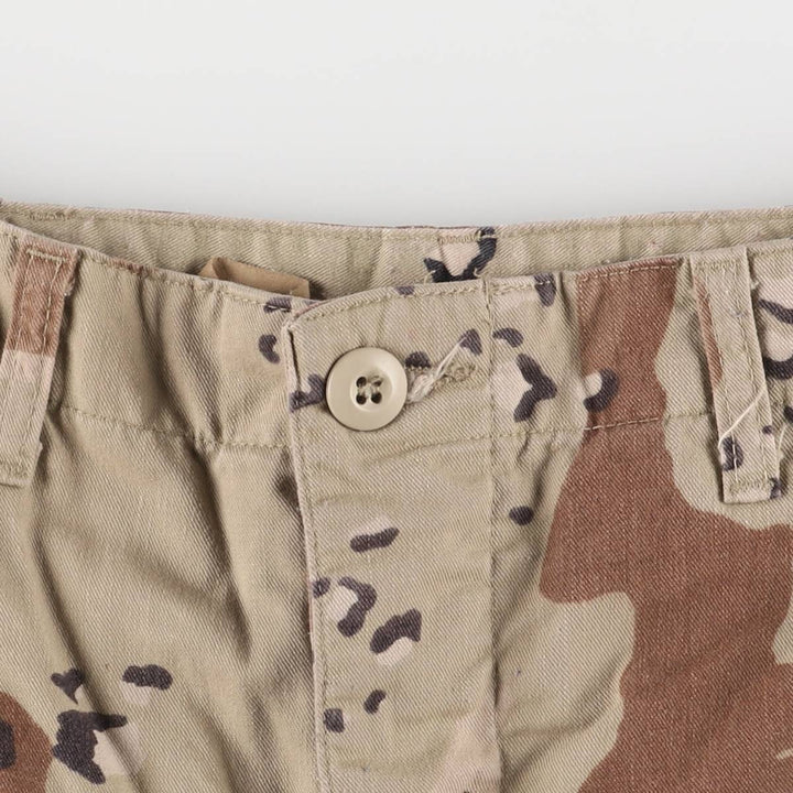1990'S US Military 6C Dessert Chocolate Chip Camo Military Cargo Pants, Combat Pants, Small-Long, Men's, Size W31 cotton Beige type Vintage Second Hand
