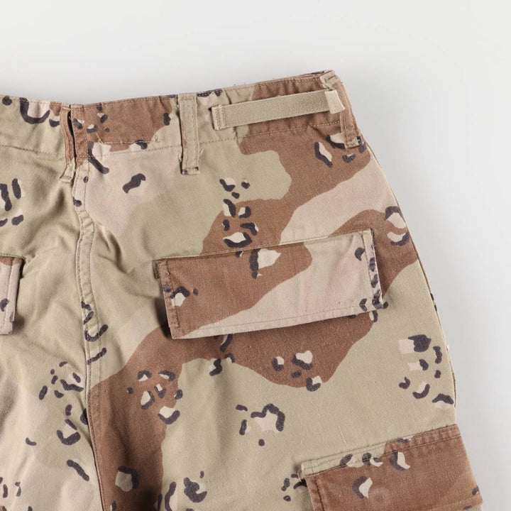 1990'S US Military 6C Dessert Chocolate Chip Camo Military Cargo Pants, Combat Pants, Small-Long, Men's, Size W31 cotton Beige type Vintage Second Hand