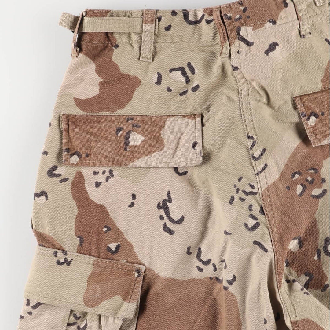 1990'S US Military 6C Dessert Chocolate Chip Camo Military Cargo Pants, Combat Pants, Small-Long, Men's, Size W31 cotton Beige type Vintage Second Hand