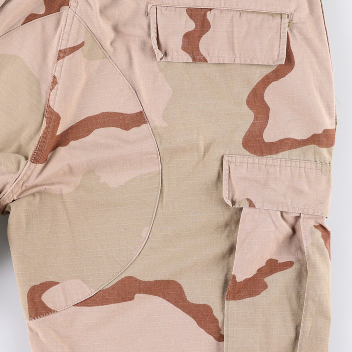 00'S US Military Genuine Camouflage Pattern 3C Desert Camo Ripstop Military Cargo Pants Combat Pants Made in USA LARGE-REGULAR Nylon Beige type Vintage Second Hand