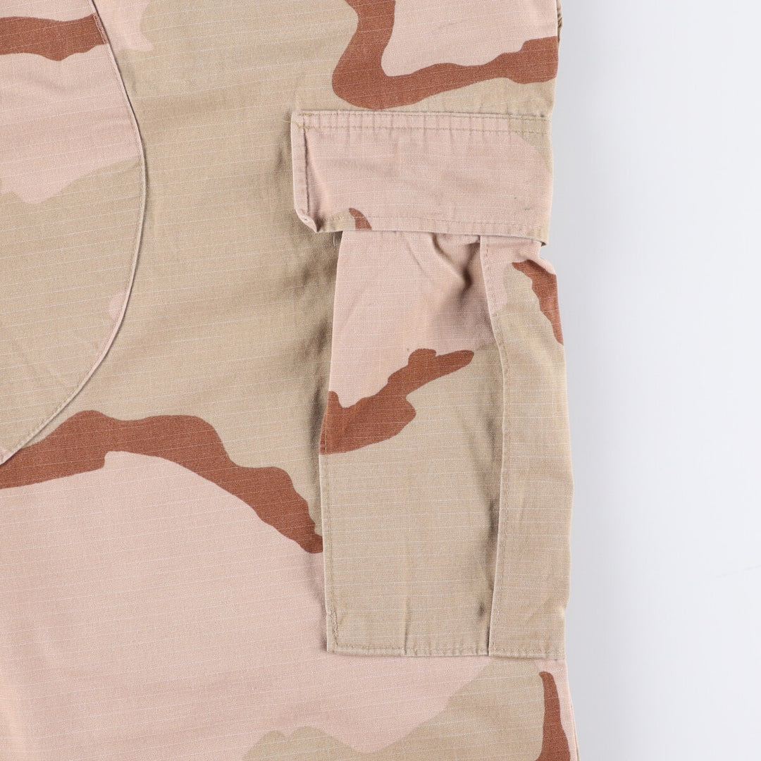 00'S US Military Genuine Camouflage Pattern 3C Desert Camo Ripstop Military Cargo Pants Combat Pants Made in USA LARGE-REGULAR Nylon Beige type Vintage Second Hand