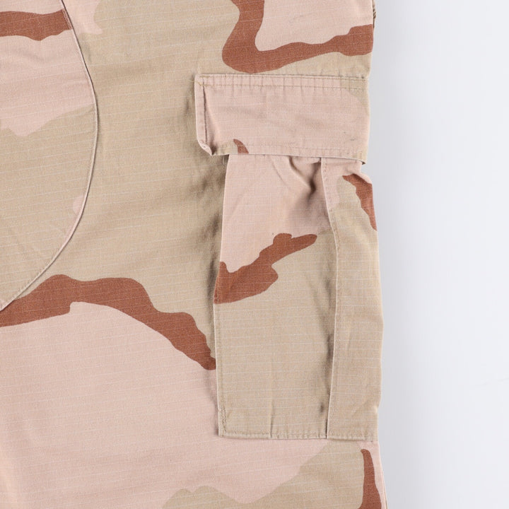 00'S US Military Genuine Camouflage Pattern 3C Desert Camo Ripstop Military Cargo Pants Combat Pants Made in USA LARGE-REGULAR Nylon Beige type Vintage Second Hand