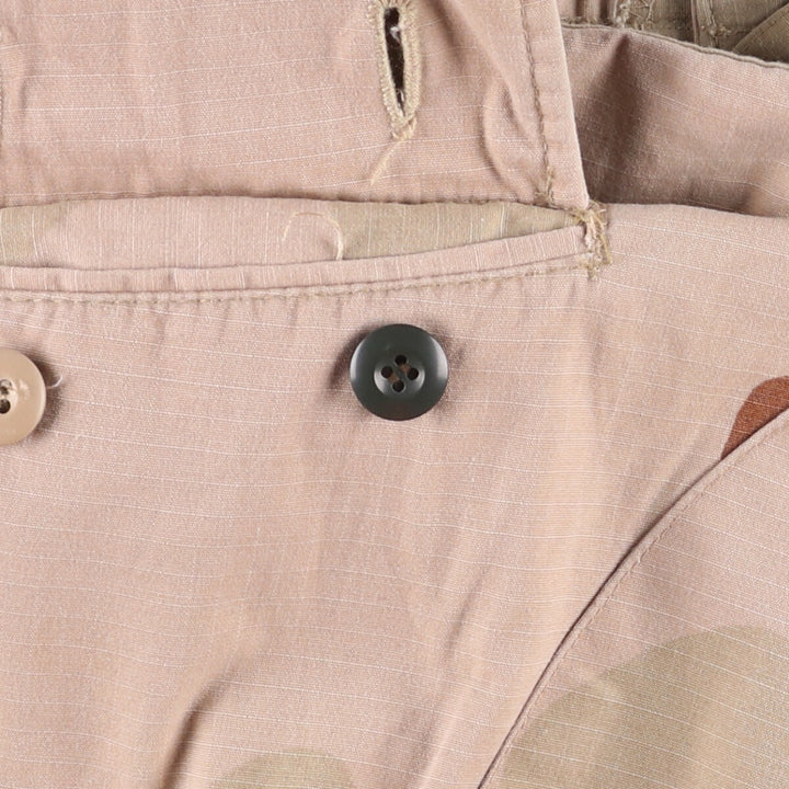 00'S US Military Genuine Camouflage Pattern 3C Desert Camo Ripstop Military Cargo Pants Combat Pants Made in USA LARGE-REGULAR Nylon Beige type Vintage Second Hand