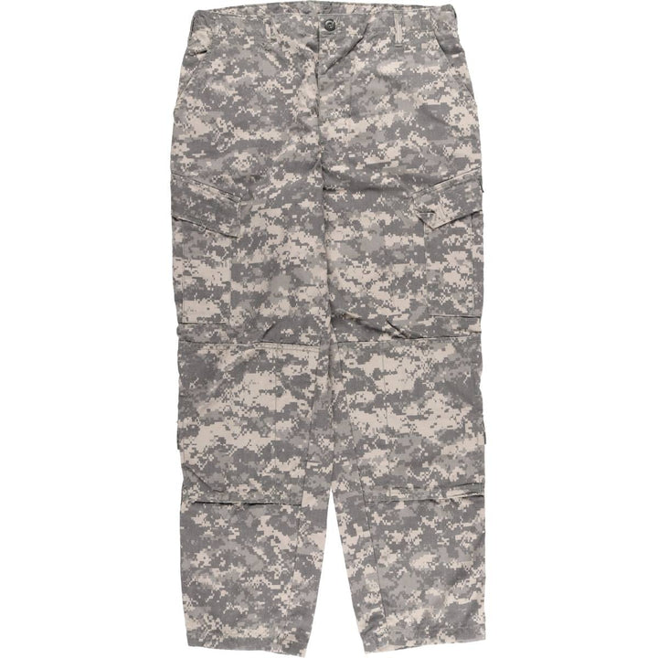 00'S US Military Camouflage Pattern ACU Digital Camo Military Cargo Pants Combat Pants Made in USA LARGE-REGULAR Men's w37 Rayon Beige type Vintage Second Hand