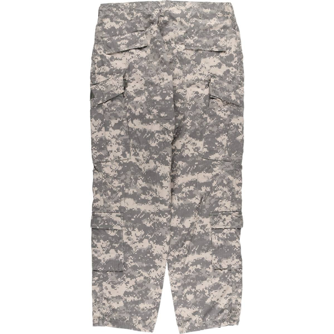 00'S US Military Camouflage Pattern ACU Digital Camo Military Cargo Pants Combat Pants Made in USA LARGE-REGULAR Men's w37 Rayon Beige type Vintage Second Hand
