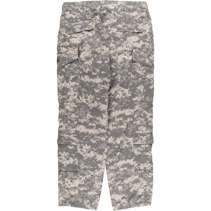00'S US Military Camouflage Pattern ACU Digital Camo Military Cargo Pants Combat Pants Made in USA LARGE-REGULAR Men's w37 Rayon Beige type Vintage Second Hand