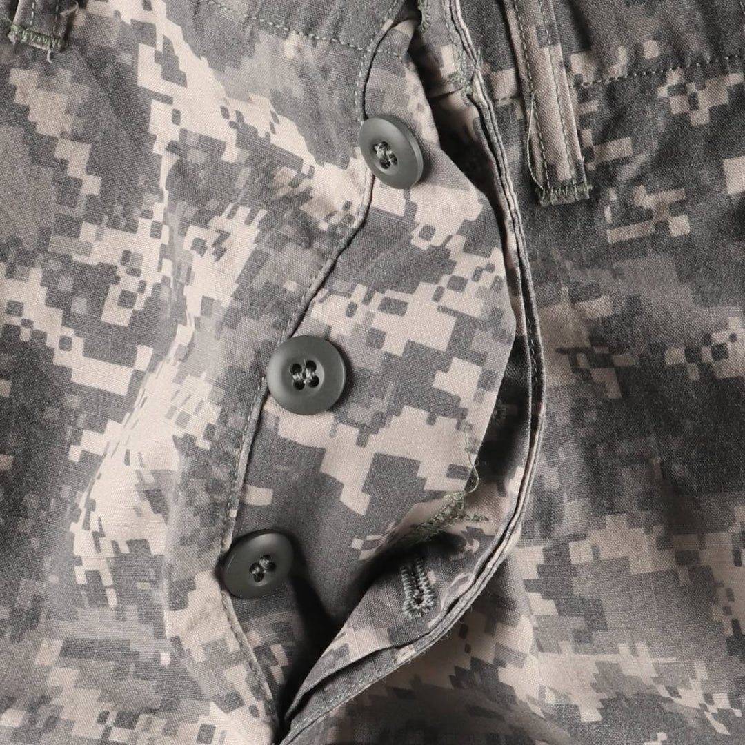 00'S US Military Camouflage Pattern ACU Digital Camo Military Cargo Pants Combat Pants Made in USA LARGE-REGULAR Men's w37 Rayon Beige type Vintage Second Hand