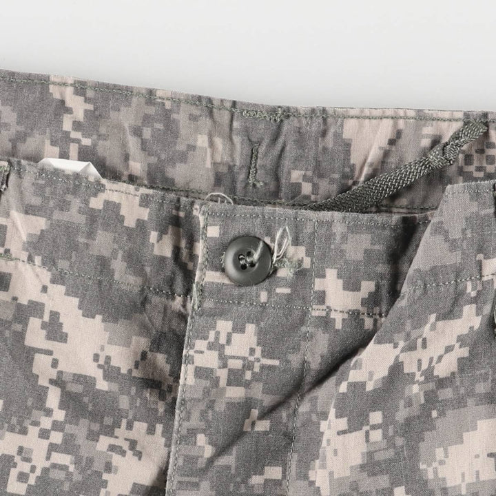 00'S US Military Camouflage Pattern ACU Digital Camo Military Cargo Pants Combat Pants Made in USA LARGE-REGULAR Men's w37 Rayon Beige type Vintage Second Hand
