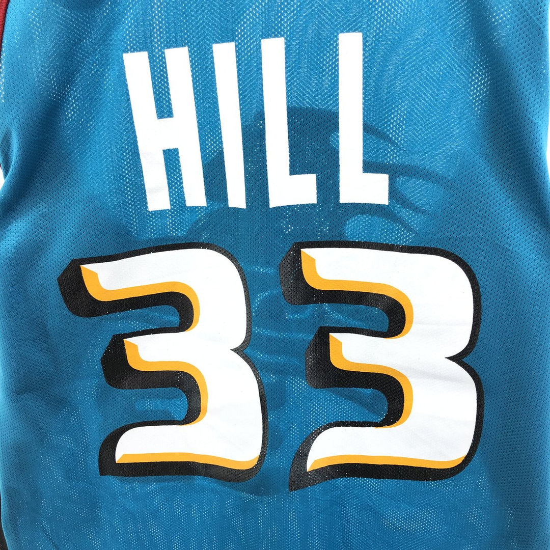 90'S Champion Detroit Pistons Mesh Game Shirt Replica Uniform Men's M Size Vintage Nylon turquoise blue Vintage Second Hand