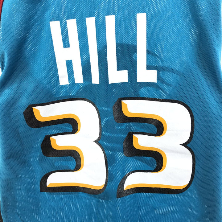 90'S Champion Detroit Pistons Mesh Game Shirt Replica Uniform Men's M Size Vintage Nylon turquoise blue Vintage Second Hand