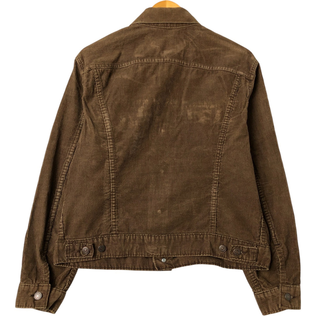 70's Levi's 70505-1529 Trucker Type Corduroy Jacket Made in USA Men's M Size Vintage polyester brown type Vintage Second Hand