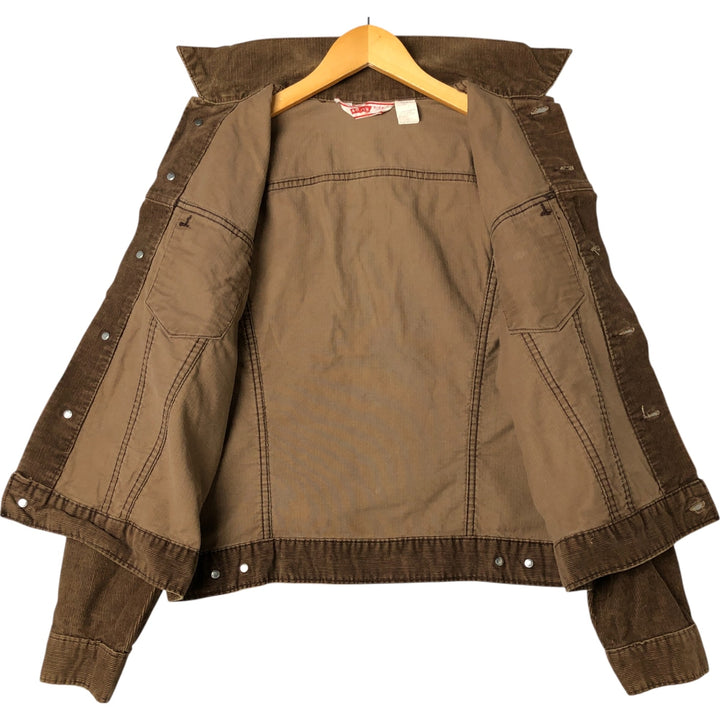 70's Levi's 70505-1529 Trucker Type Corduroy Jacket Made in USA Men's M Size Vintage polyester brown type Vintage Second Hand