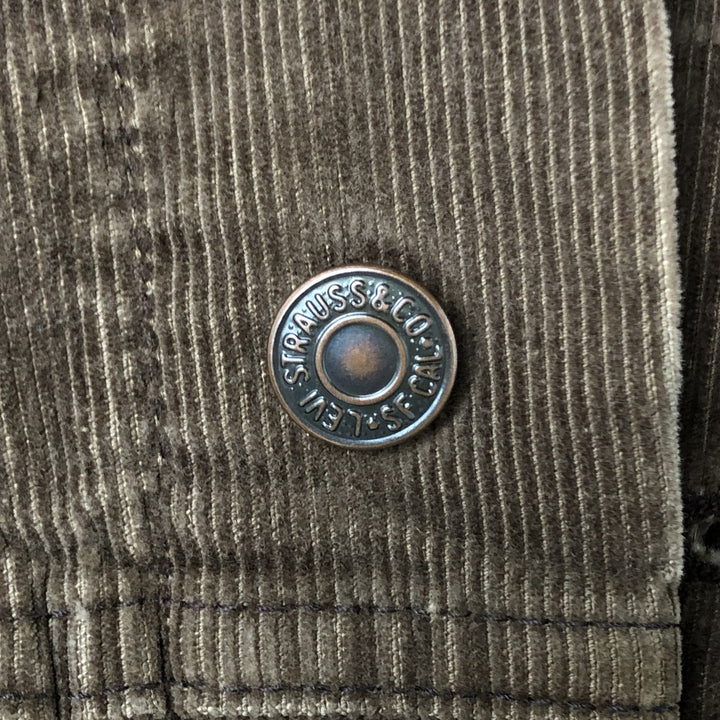 70's Levi's 70505-1529 Trucker Type Corduroy Jacket Made in USA Men's M Size Vintage polyester brown type Vintage Second Hand