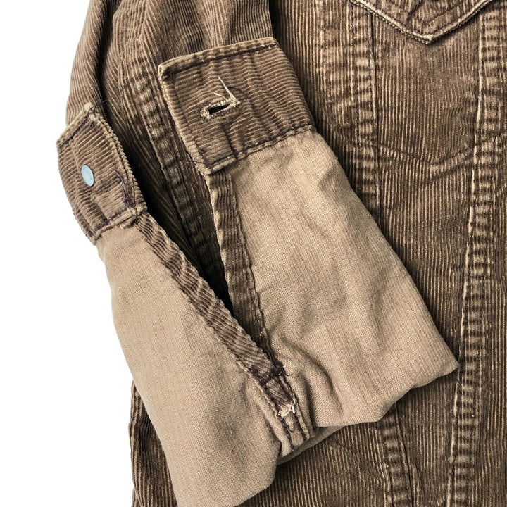 70's Levi's 70505-1529 Trucker Type Corduroy Jacket Made in USA Men's M Size Vintage polyester brown type Vintage Second Hand