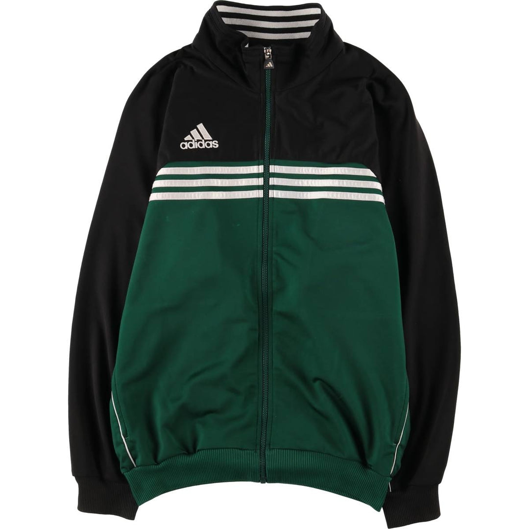 90'S Adidas Jersey Track Jacket Men's M Vintage polyester Green type dark green Vintage Second Hand