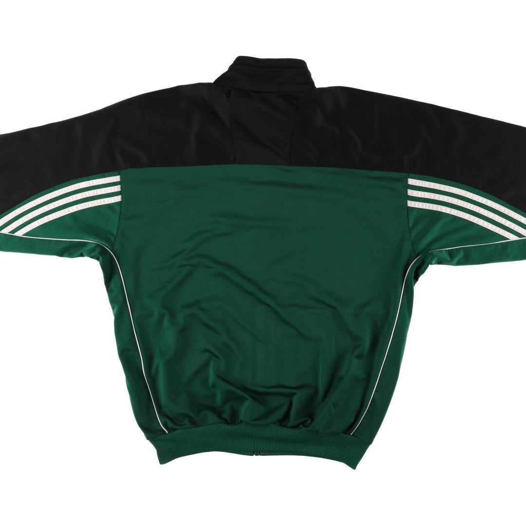 90'S Adidas Jersey Track Jacket Men's M Vintage polyester Green type dark green Vintage Second Hand