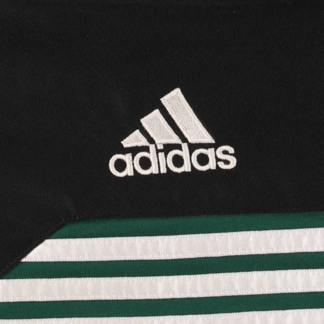 90'S Adidas Jersey Track Jacket Men's M Vintage polyester Green type dark green Vintage Second Hand