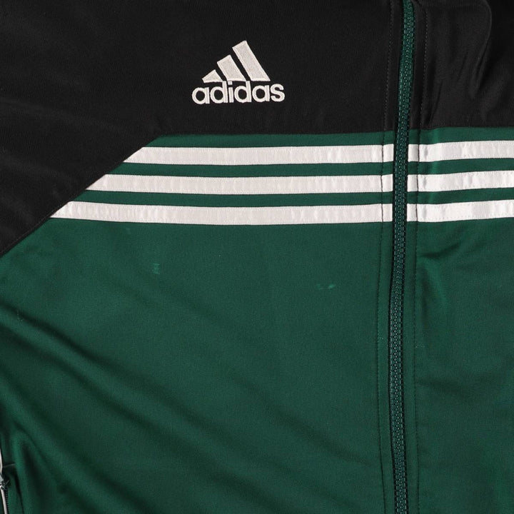 90'S Adidas Jersey Track Jacket Men's M Vintage polyester Green type dark green Vintage Second Hand