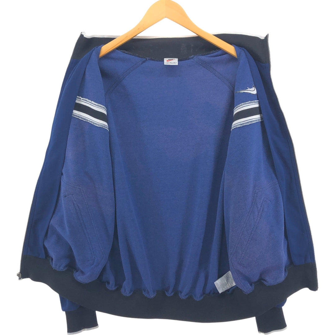 90'S Nike Jersey Track Jacket Men's L Size Vintage polyester navy blue type Vintage Second Hand