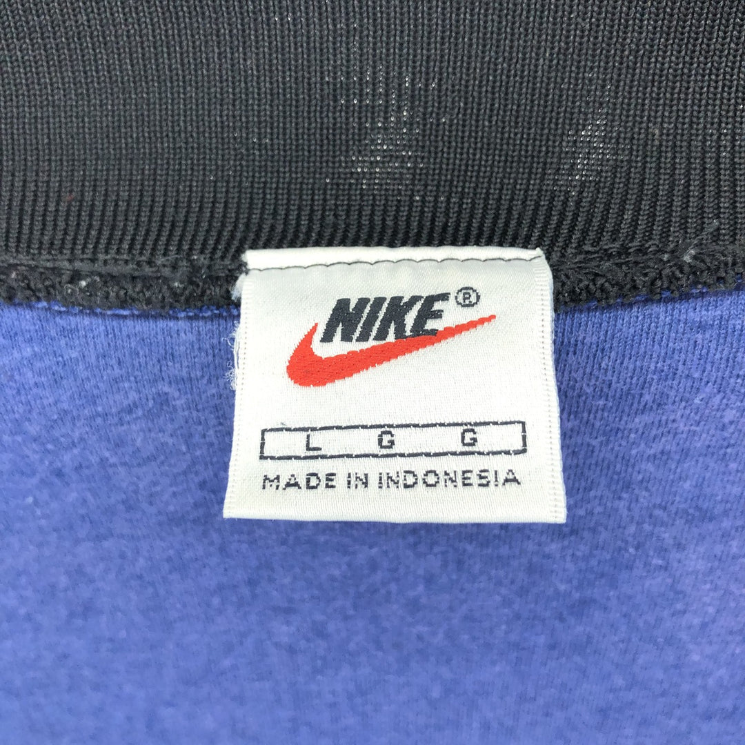 90'S Nike Jersey Track Jacket Men's L Size Vintage polyester navy blue type Vintage Second Hand