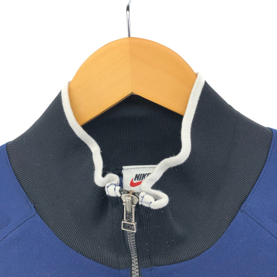 90'S Nike Jersey Track Jacket Men's L Size Vintage polyester navy blue type Vintage Second Hand