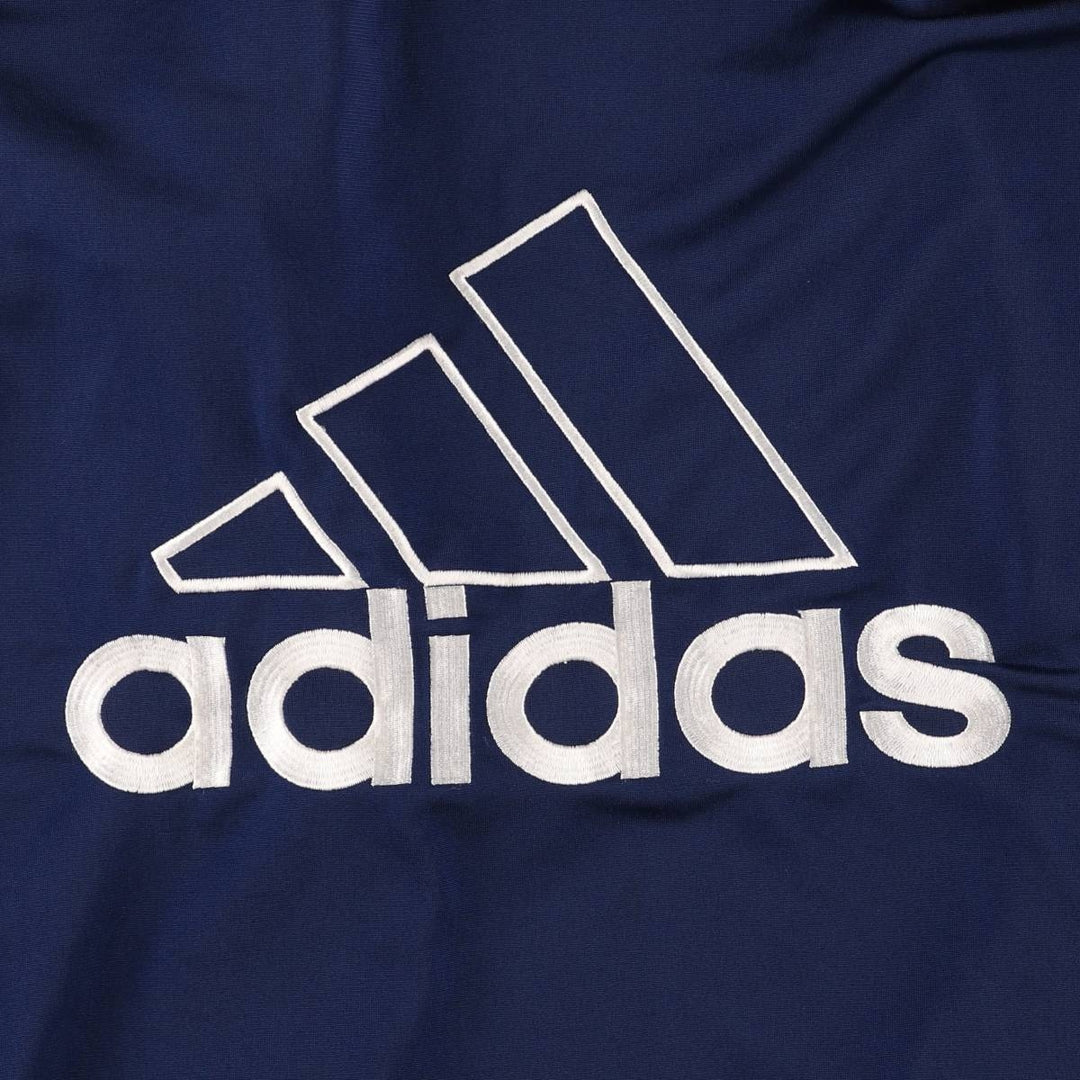 90s~00'S Adidas Back Logo Jersey Hoodie Track Jacket Men's M polyester navy blue type Vintage Second Hand
