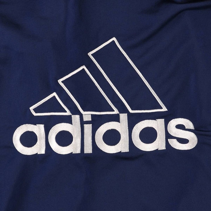90s~00'S Adidas Back Logo Jersey Hoodie Track Jacket Men's M polyester navy blue type Vintage Second Hand