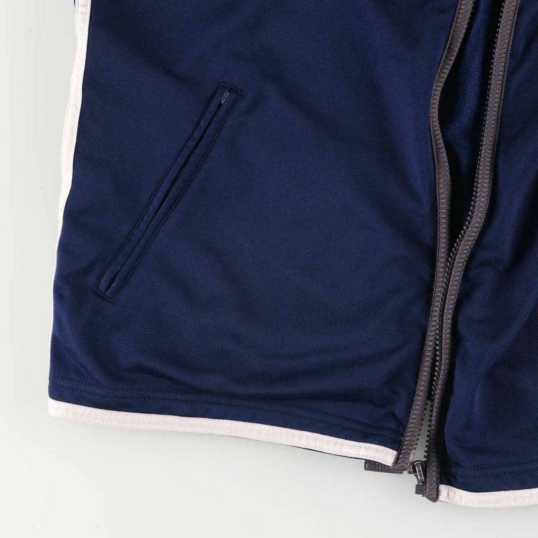 90s~00'S Adidas Back Logo Jersey Hoodie Track Jacket Men's M polyester navy blue type Vintage Second Hand