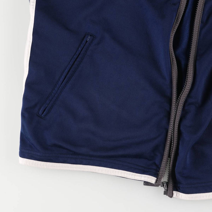 90s~00'S Adidas Back Logo Jersey Hoodie Track Jacket Men's M polyester navy blue type Vintage Second Hand