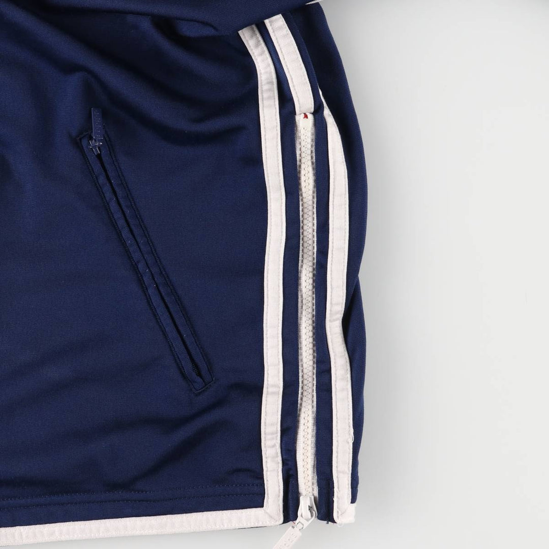 90s~00'S Adidas Back Logo Jersey Hoodie Track Jacket Men's M polyester navy blue type Vintage Second Hand