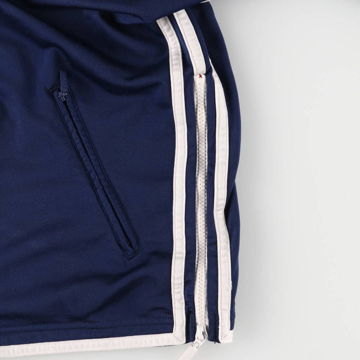 90s~00'S Adidas Back Logo Jersey Hoodie Track Jacket Men's M polyester navy blue type Vintage Second Hand