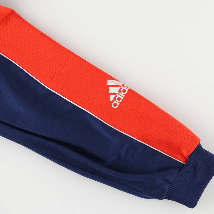 90s~00'S Adidas Back Logo Jersey Hoodie Track Jacket Men's M polyester navy blue type Vintage Second Hand
