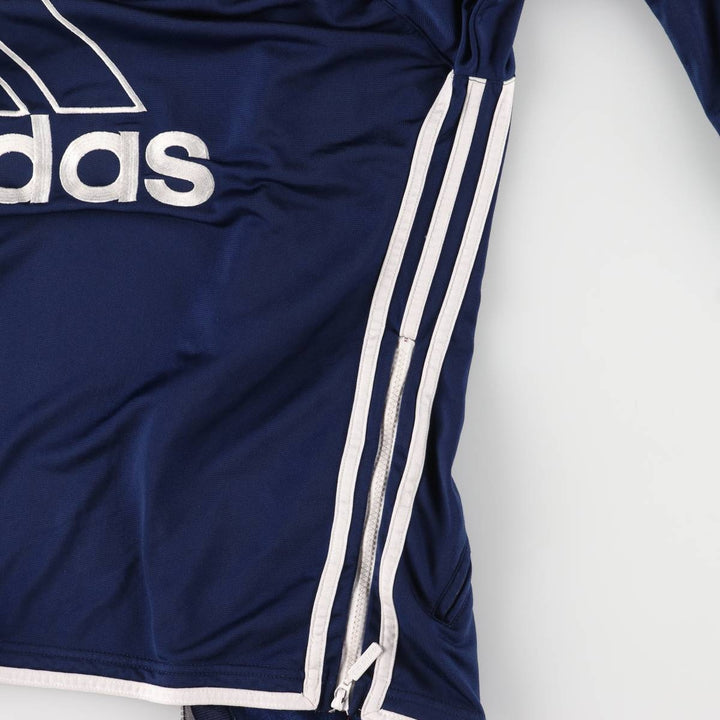 90s~00'S Adidas Back Logo Jersey Hoodie Track Jacket Men's M polyester navy blue type Vintage Second Hand